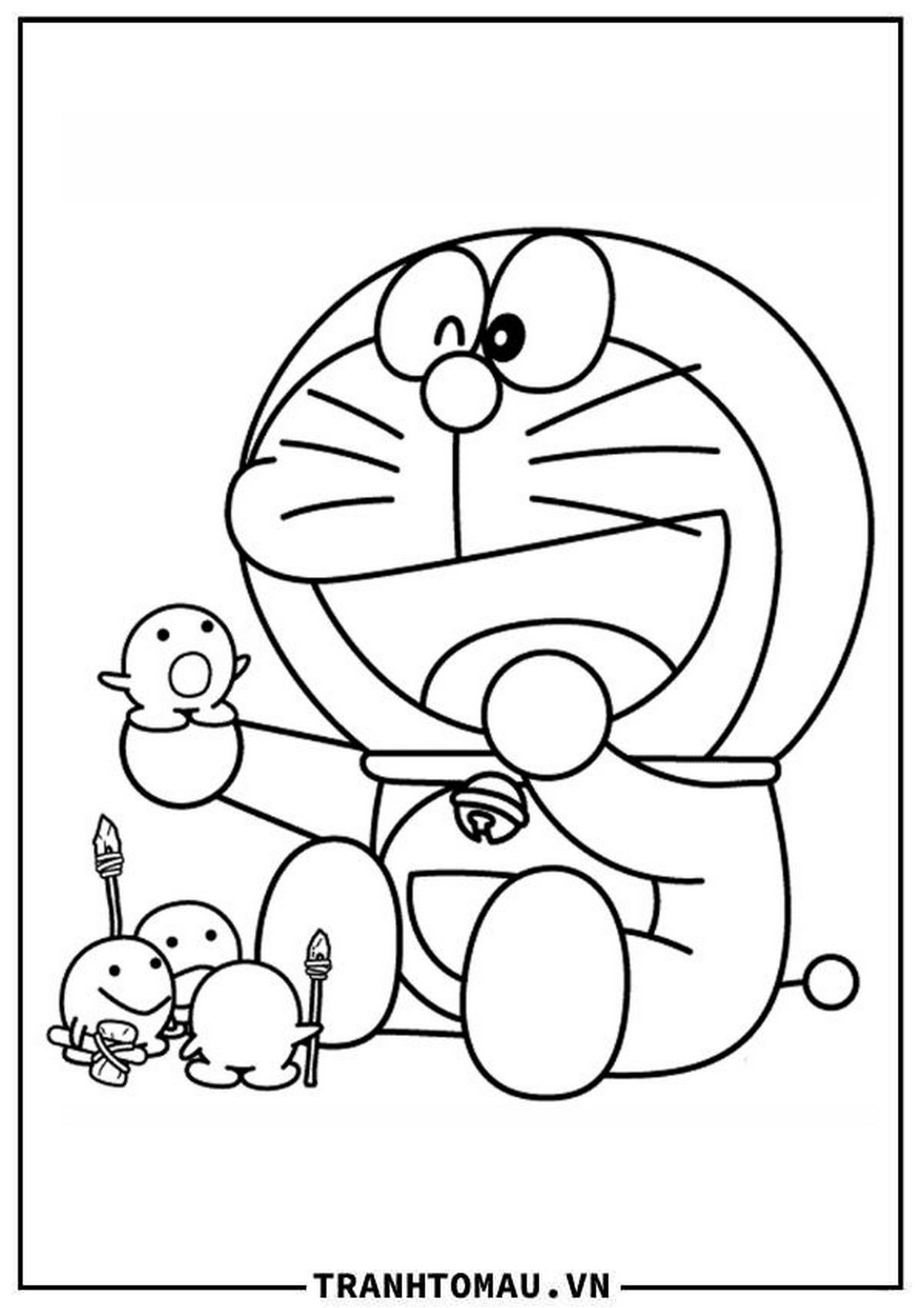 Tranh tô màu Doraemon cho bé số 38