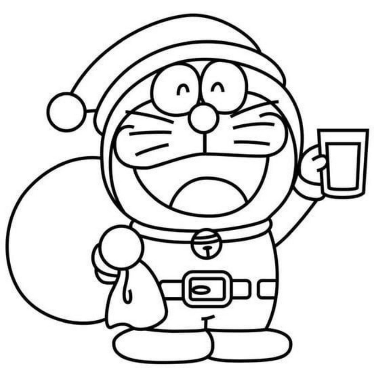 Tranh tô màu Doraemon cho bé số 37