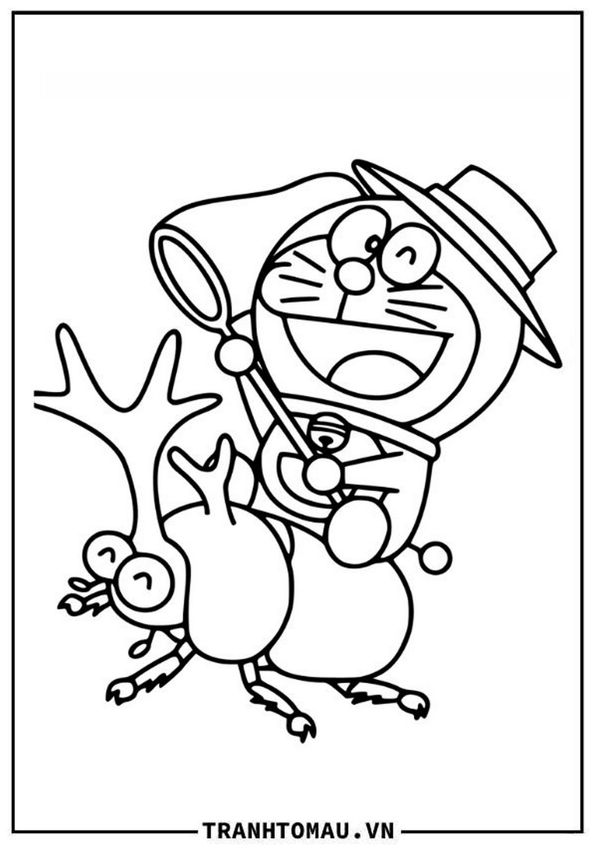 Tranh tô màu Doraemon cho bé số 45