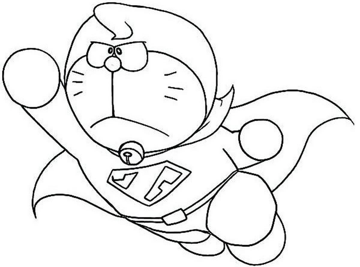 Tranh tô màu Doraemon cho bé số 42