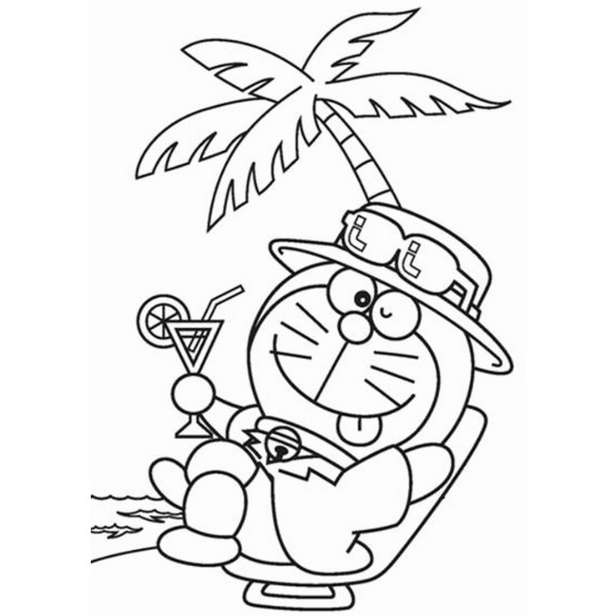 Tranh tô màu Doraemon cho bé số 44