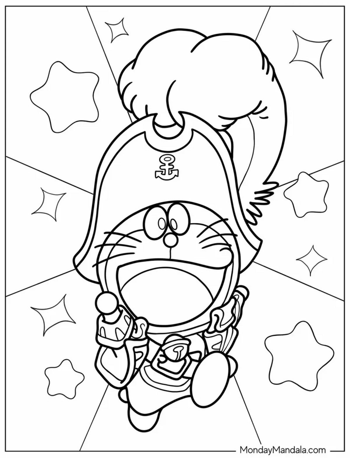 Tranh tô màu Doraemon cho bé số 61