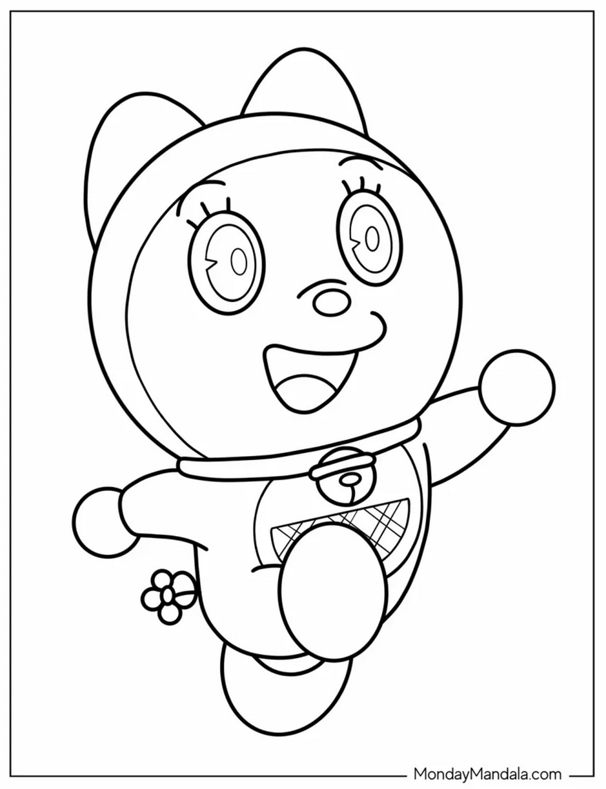 Tranh tô màu Doraemon với những người bạn số 35