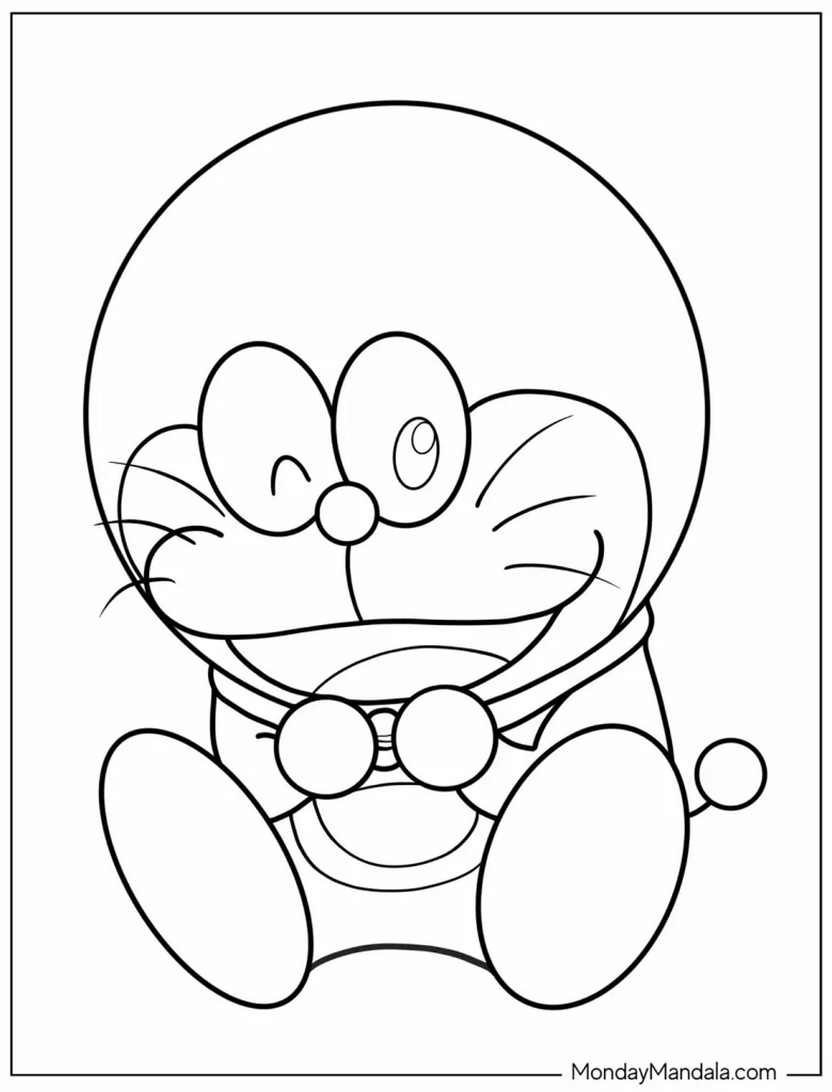 Tranh tô màu Doraemon cho bé số 58