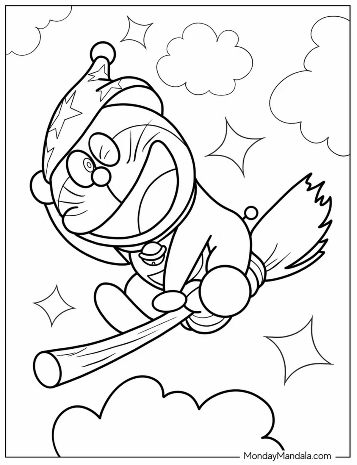 Tranh tô màu Doraemon cho bé số 57