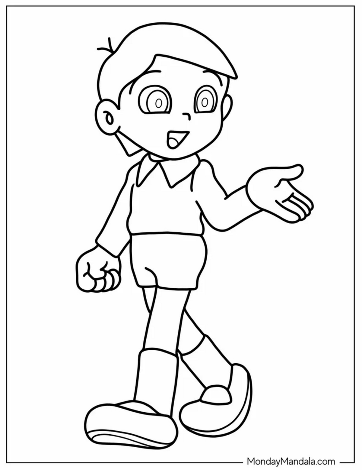 Tranh tô màu Doraemon với những người bạn số 40