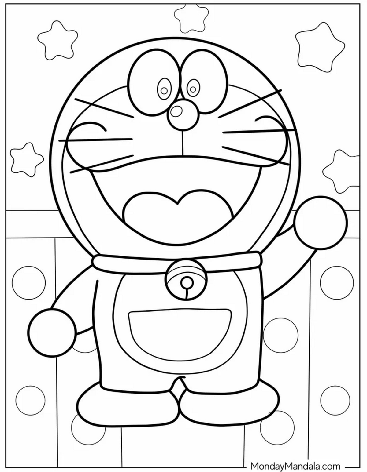 Tranh tô màu Doraemon cho bé số 55