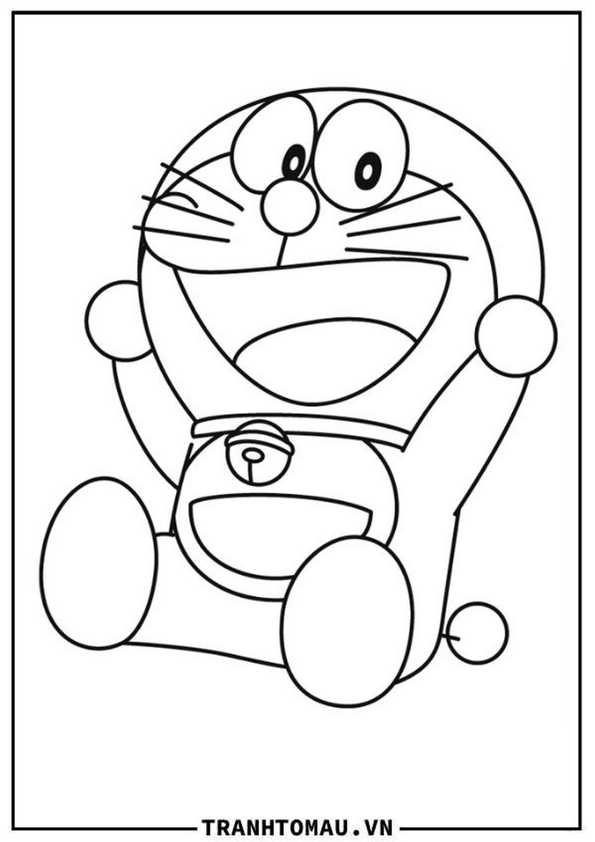 Tranh tô màu Doraemon cho bé số 48
