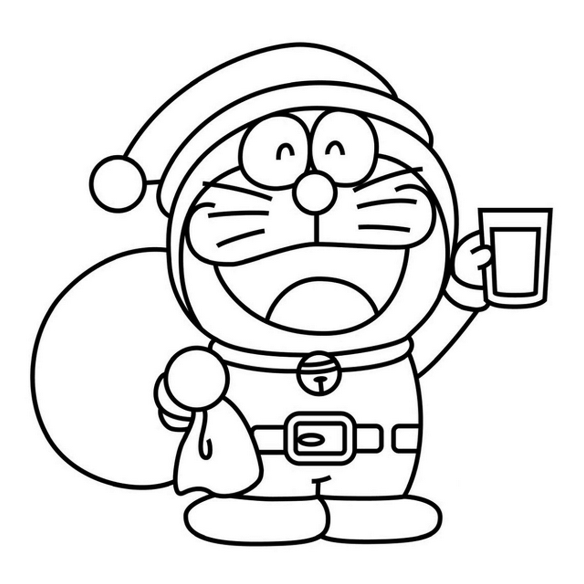 Tranh tô màu Doraemon cho bé số 50