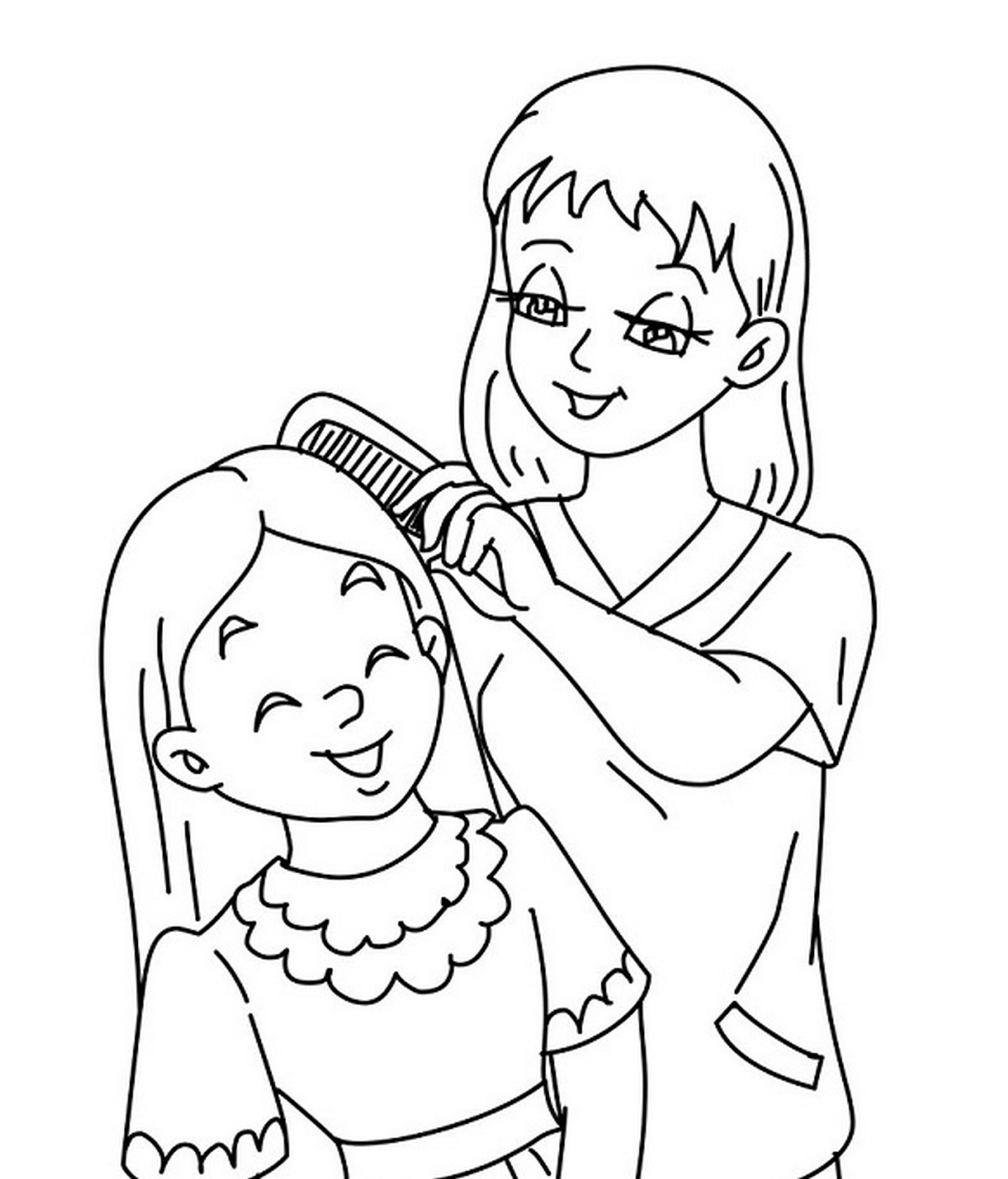 Tranh tô màu gia đình số 2