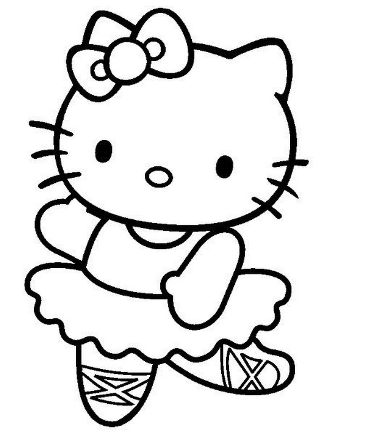 Tranh tô màu Hello Kitty vui nhộn số 5