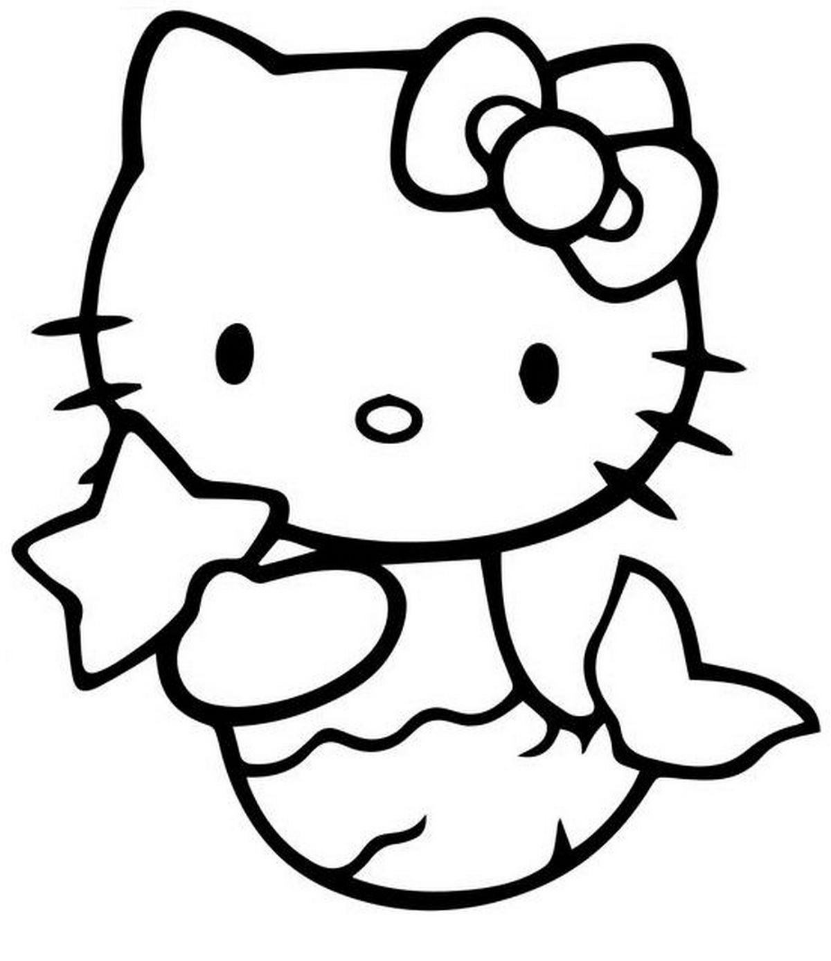 Tranh tô màu Hello Kitty vui nhộn số 6