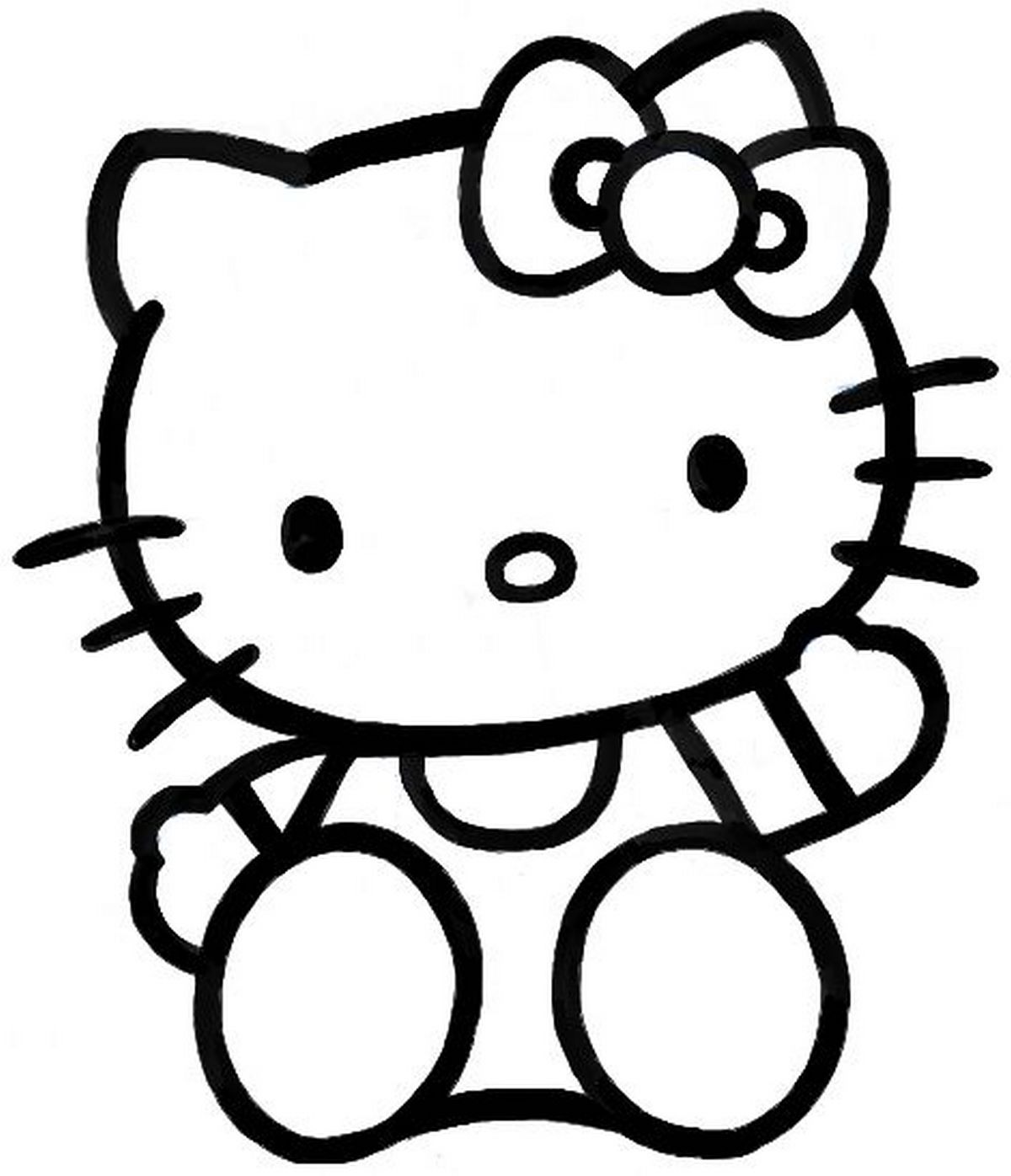 Tranh tô màu Hello Kitty vui nhộn số 9