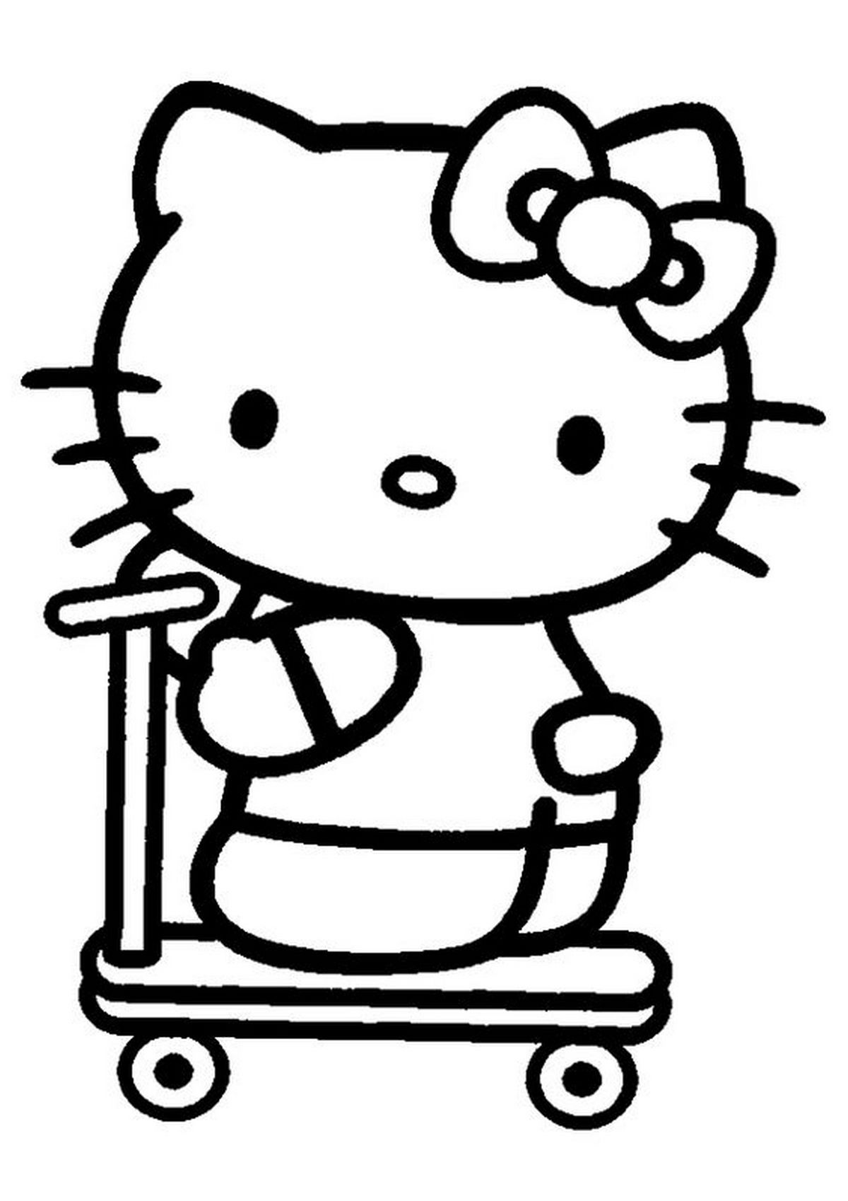 Tranh tô màu Hello Kitty vui nhộn số 13