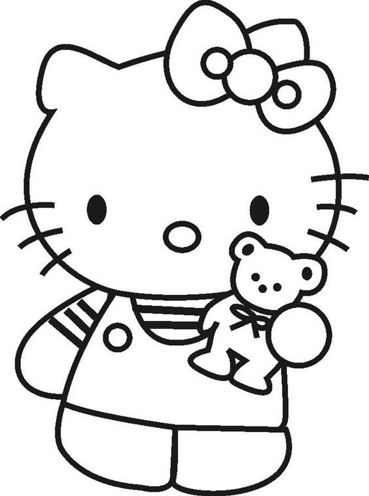 Tranh tô màu Hello Kitty vui nhộn số 14