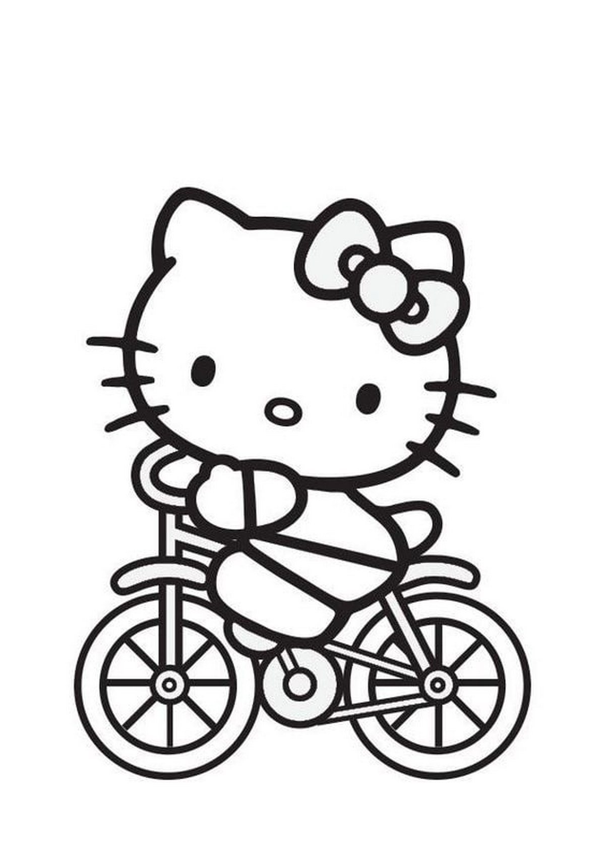 Tranh tô màu Hello Kitty dễ thương số 41