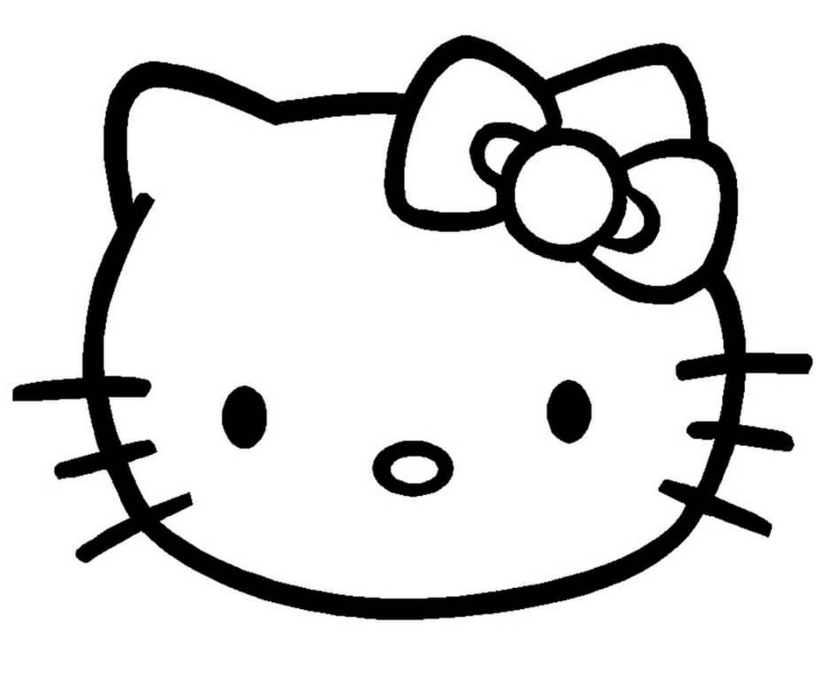 Tranh tô màu Hello Kitty dễ thương số 17