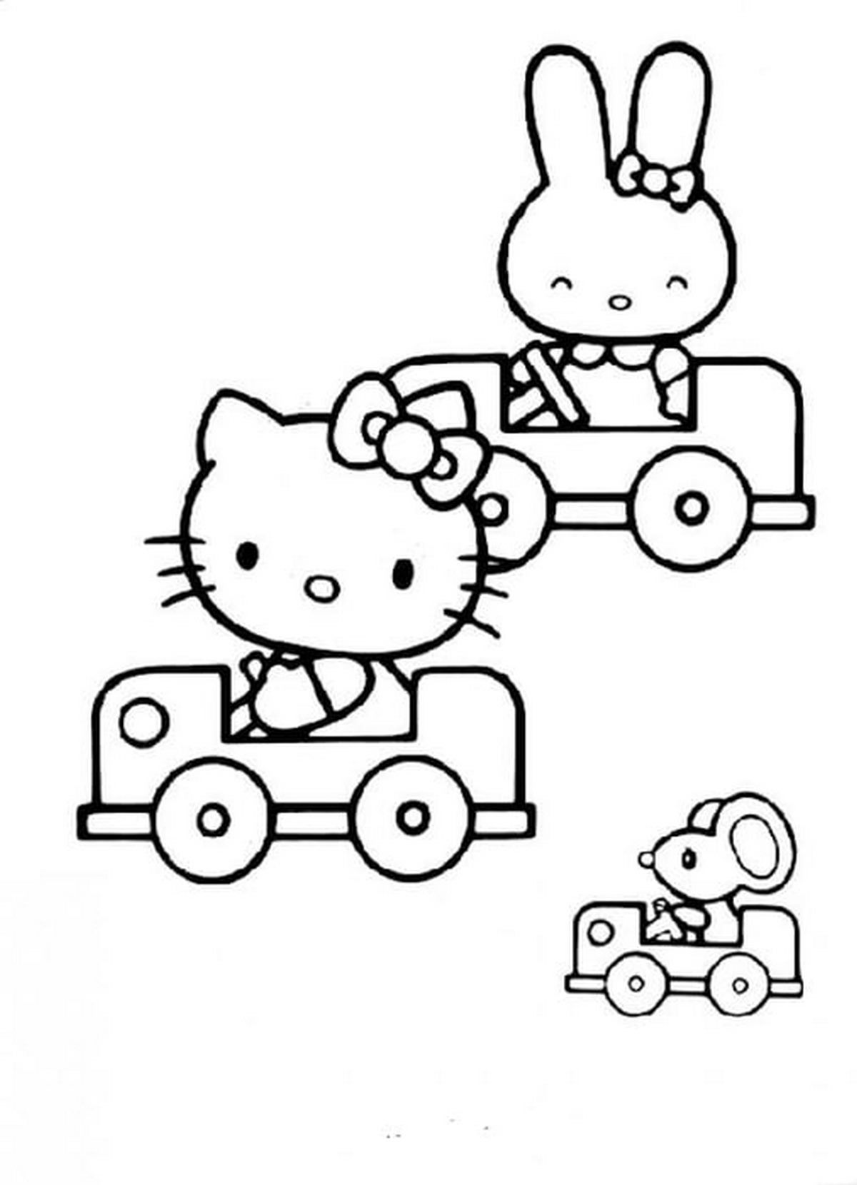 Tranh tô màu Hello Kitty vui nhộn số 28