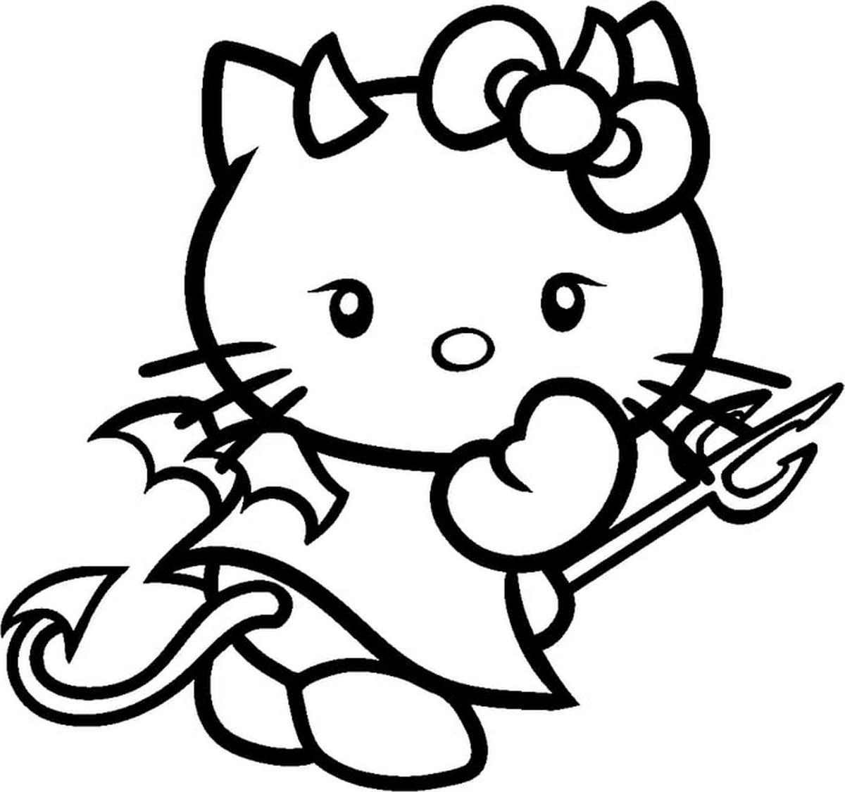Tranh tô màu Hello Kitty vui nhộn số 31