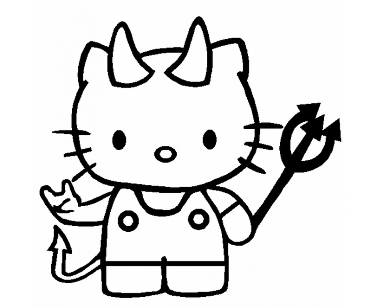 Tranh tô màu Hello Kitty vui nhộn số 32