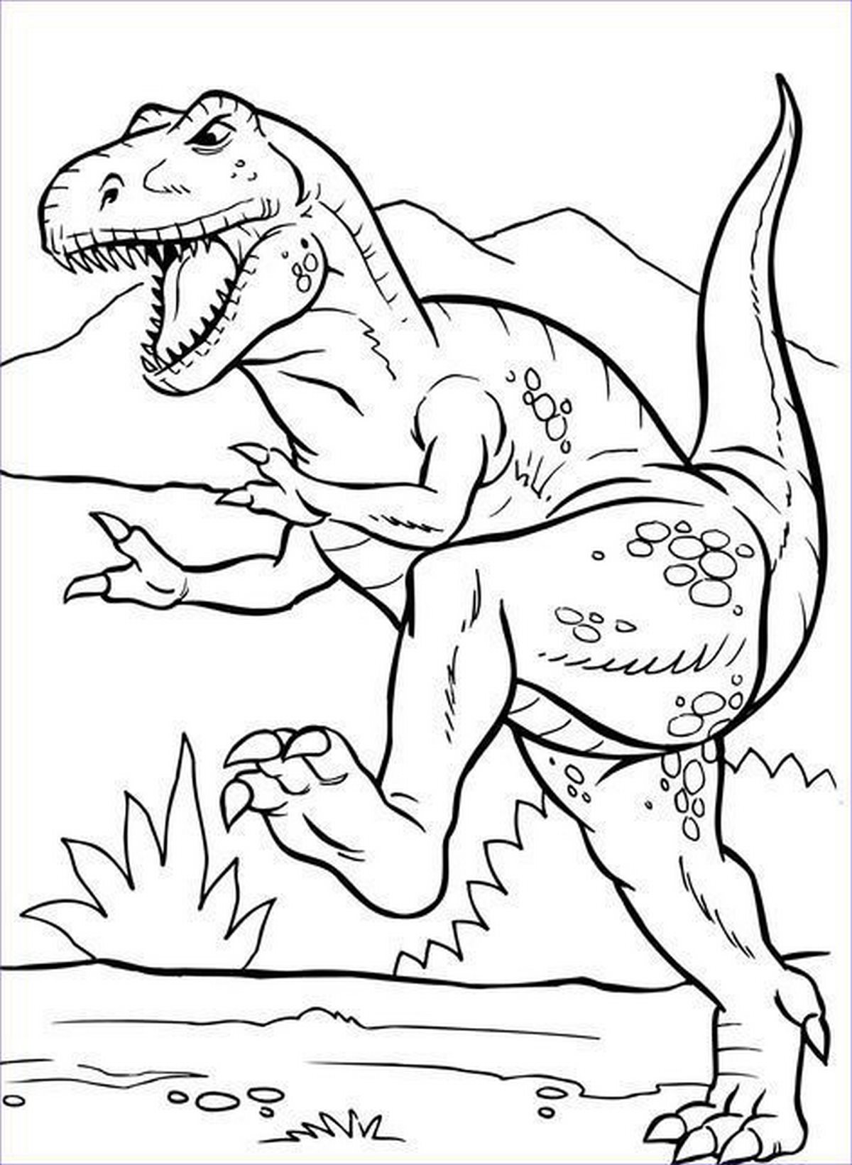 Tranh tô màu khủng long số 1