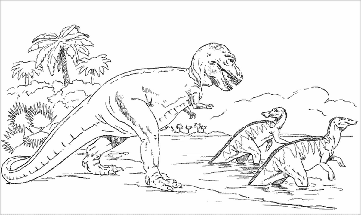 Tranh tô màu khủng long số 103