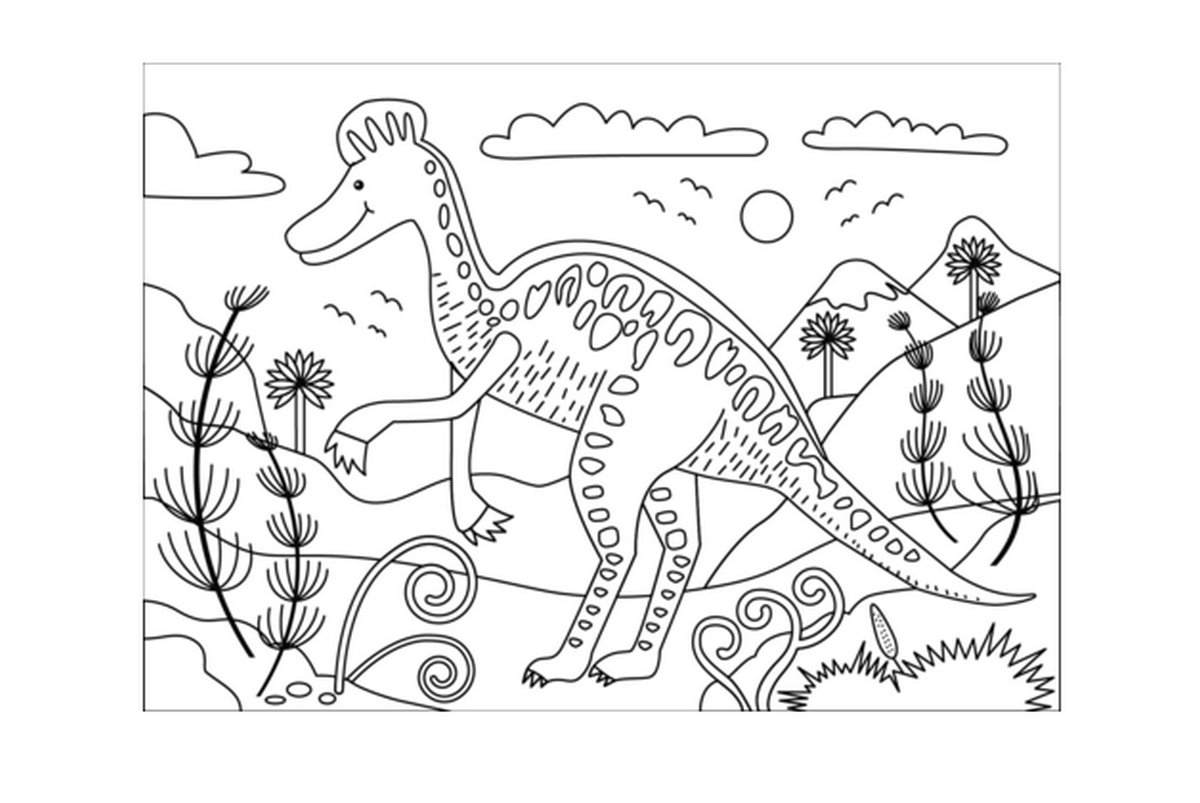 Tranh tô màu khủng long số 113