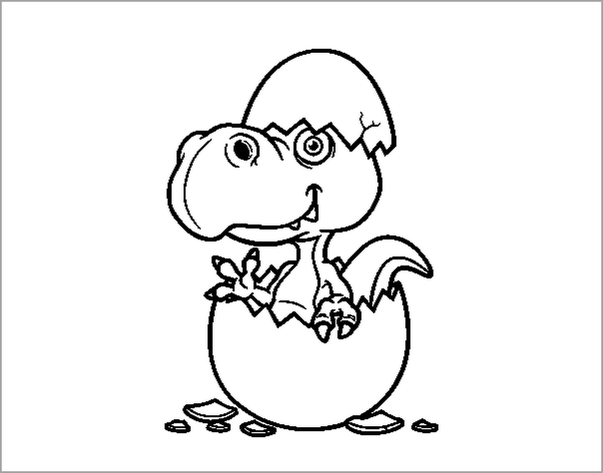 Tranh tô màu khủng long số 114