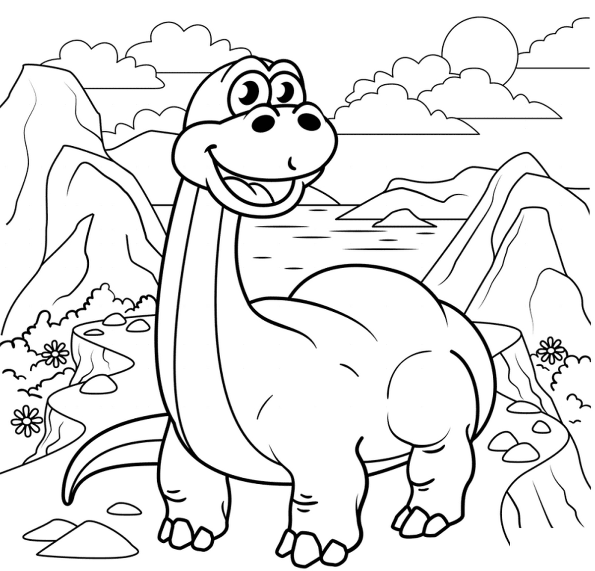 Tranh tô màu khủng long số 122