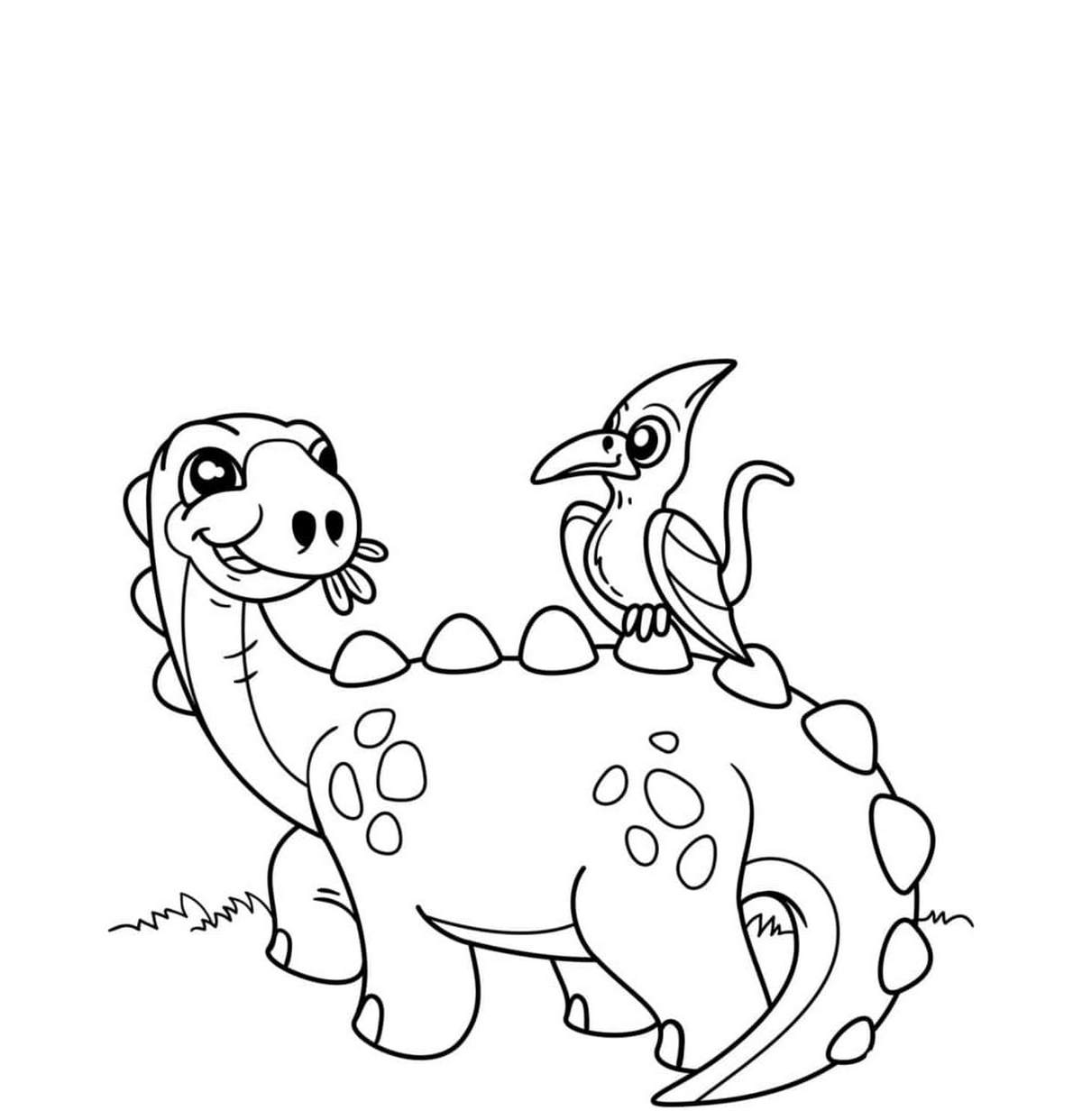 Tranh tô màu khủng long số 125