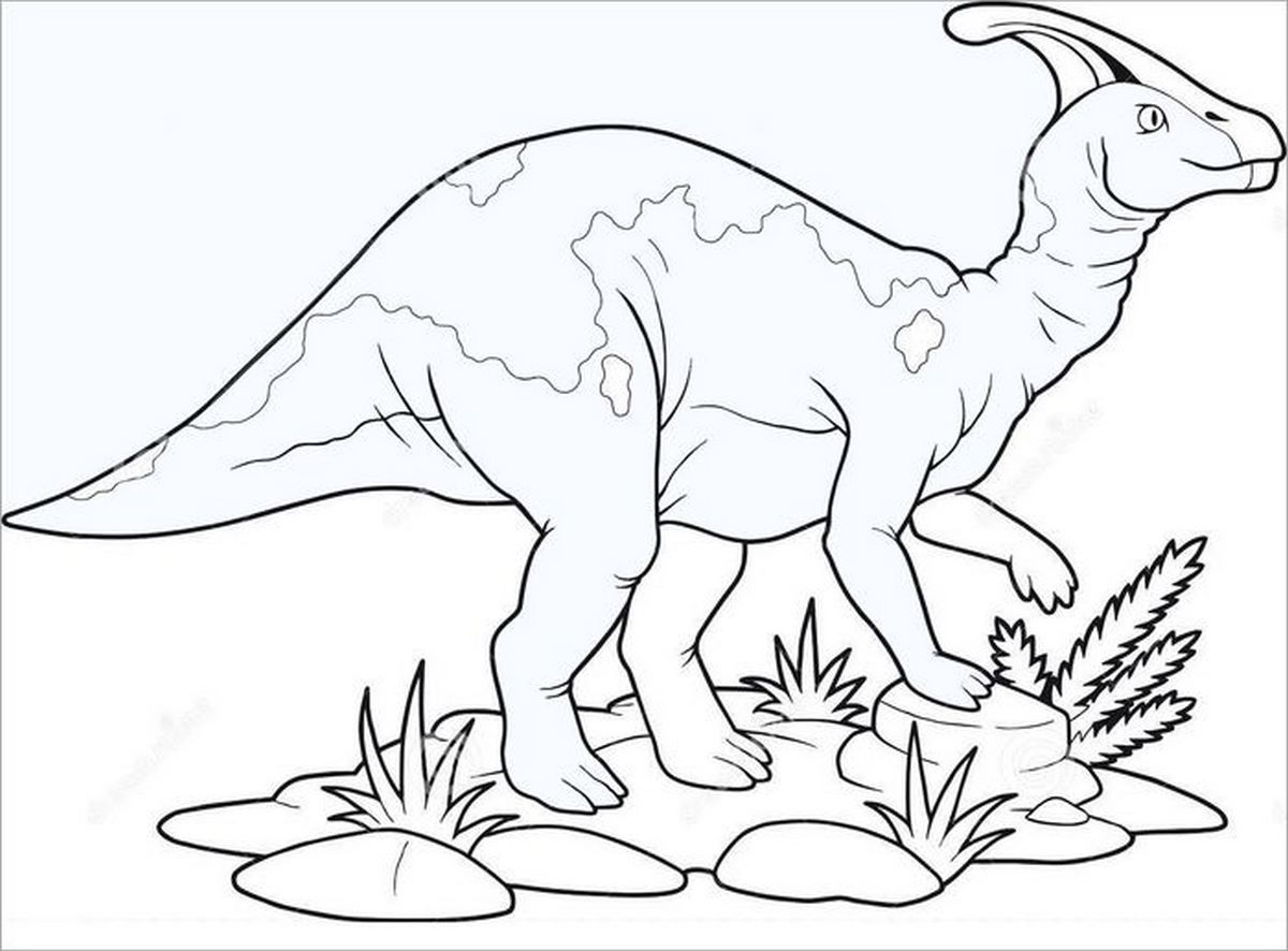 Tranh tô màu khủng long số 127