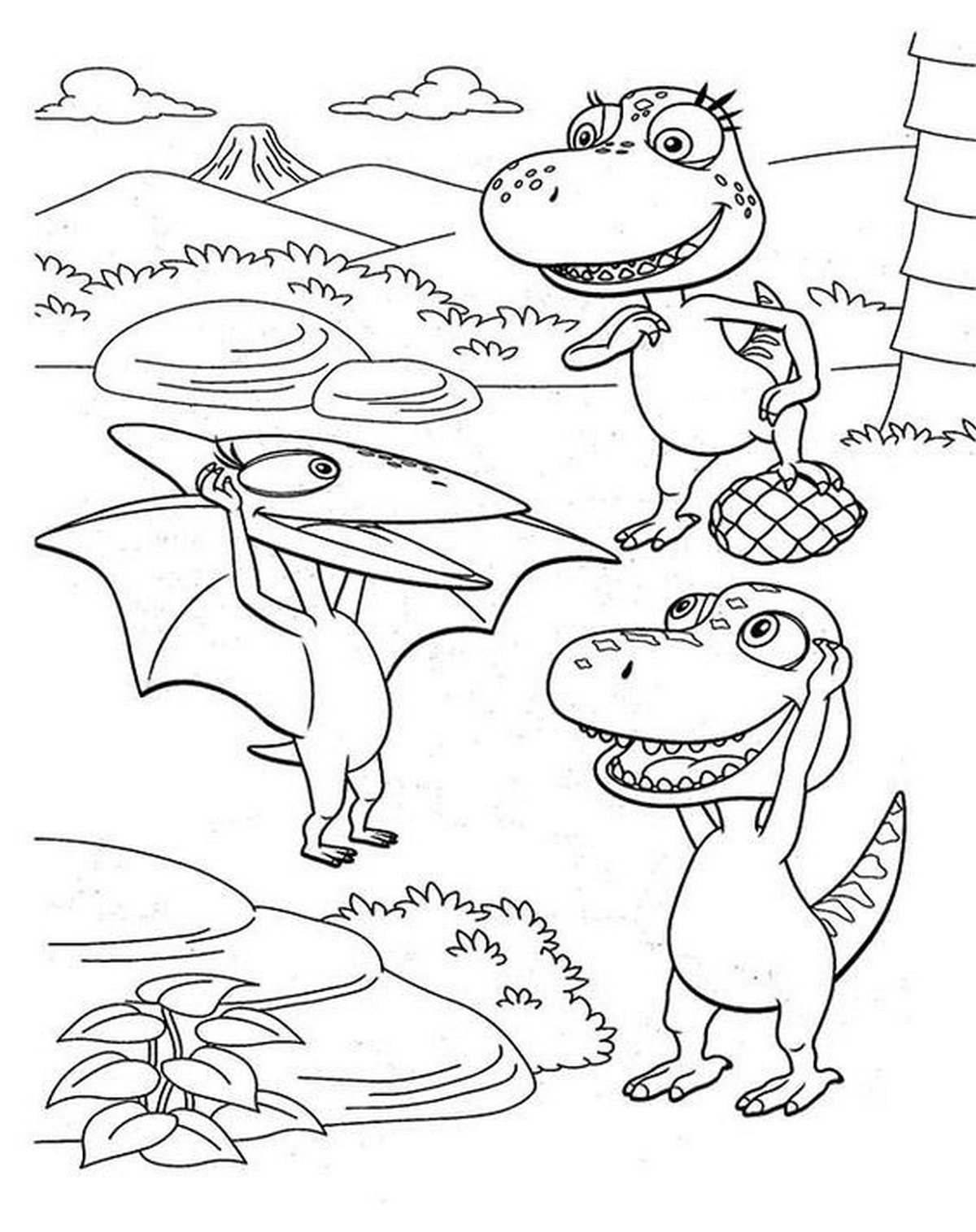 Tranh tô màu khủng long số 12