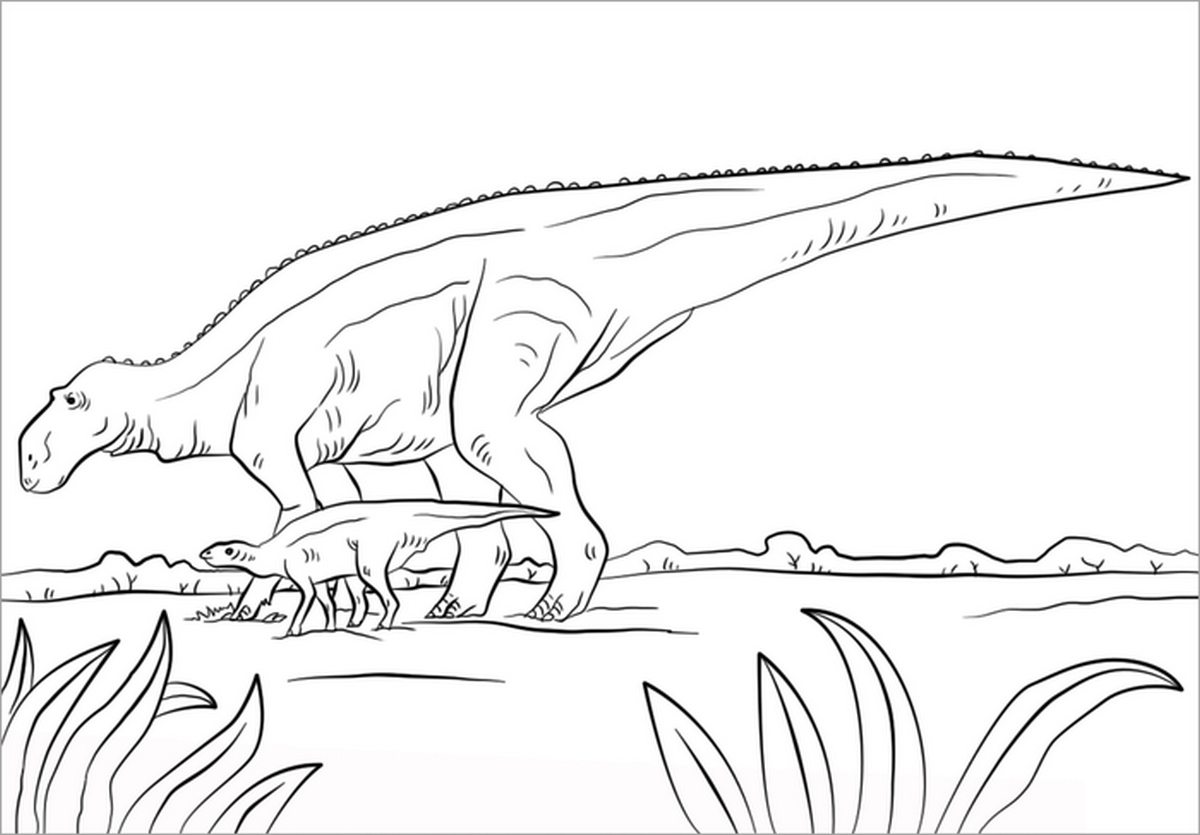 Tranh tô màu khủng long số 32