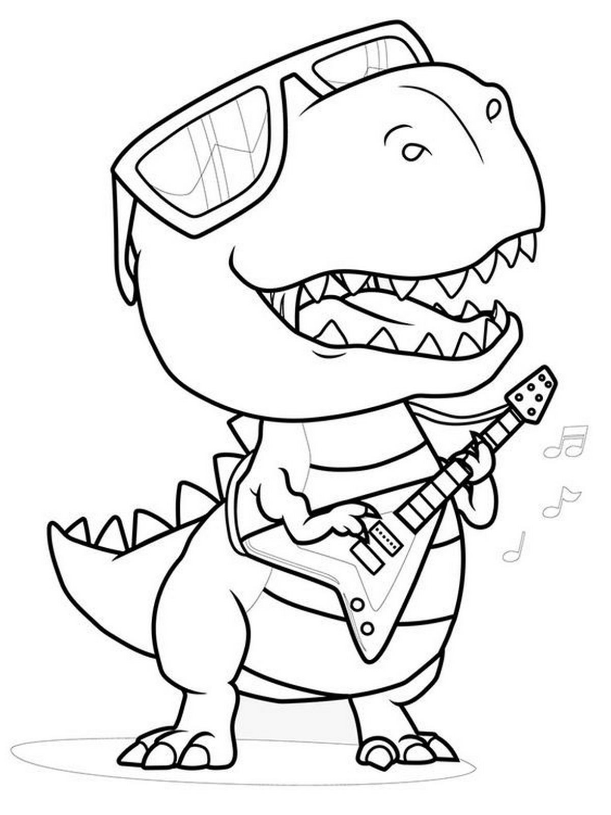 Tranh tô màu khủng long số 39