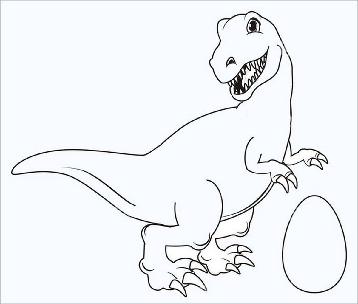 Tranh tô màu khủng long số 34