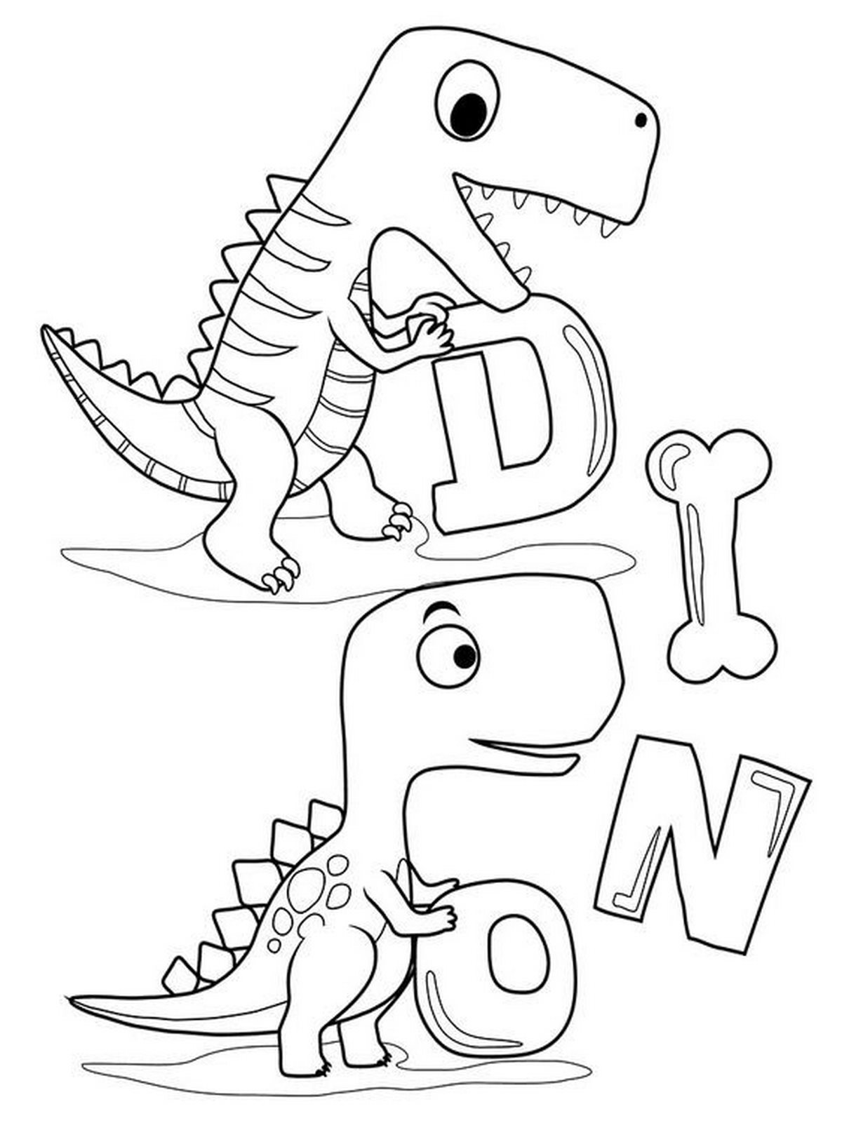 Tranh tô màu khủng long số 40