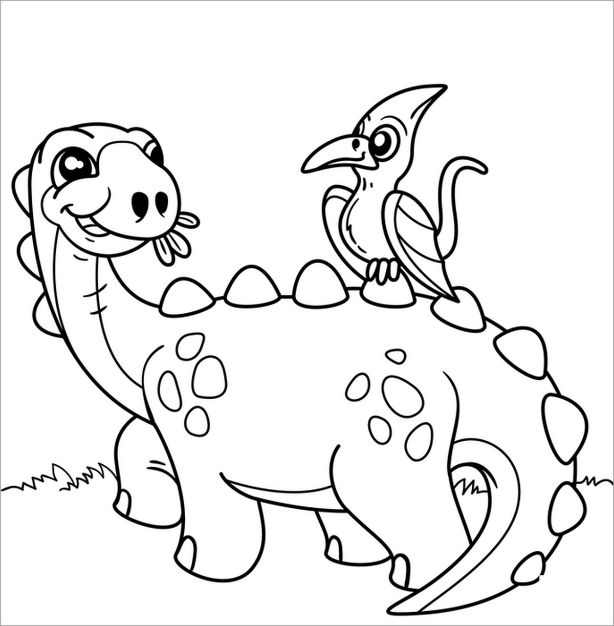 Tranh tô màu khủng long số 49