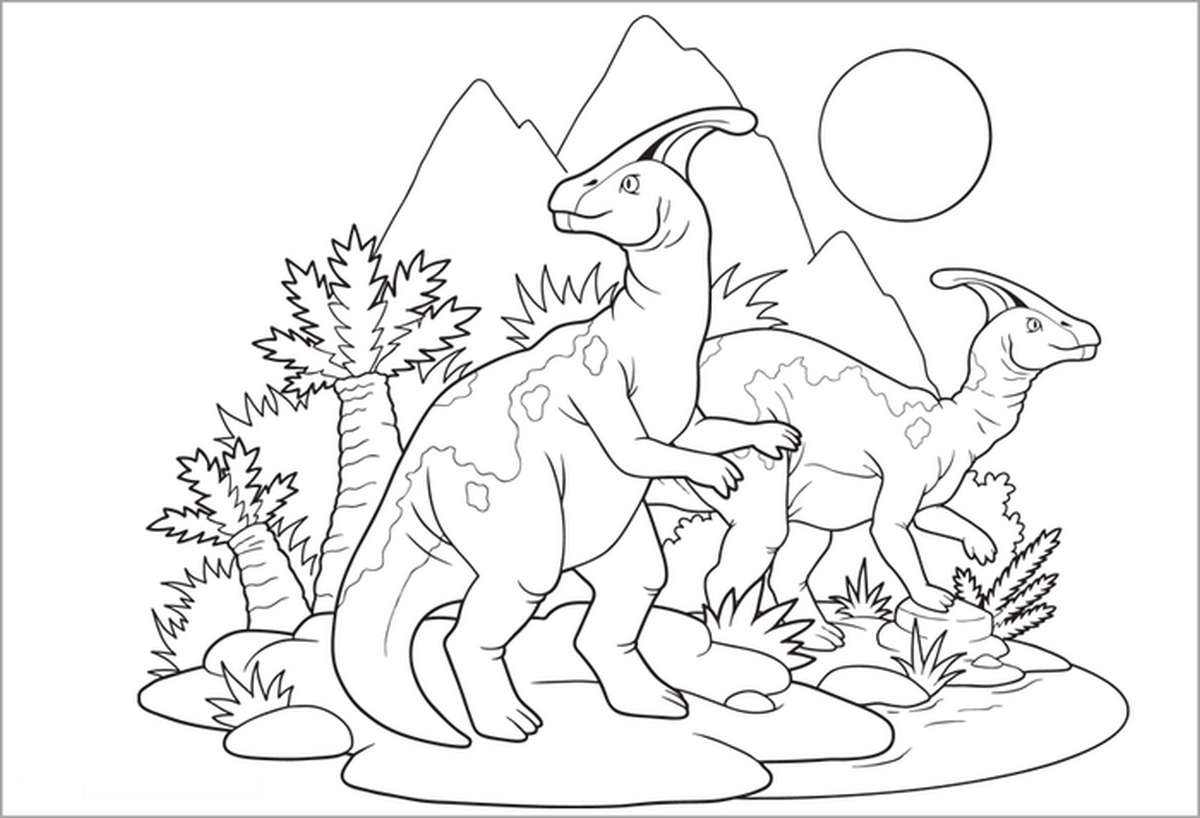 Tranh tô màu khủng long số 51
