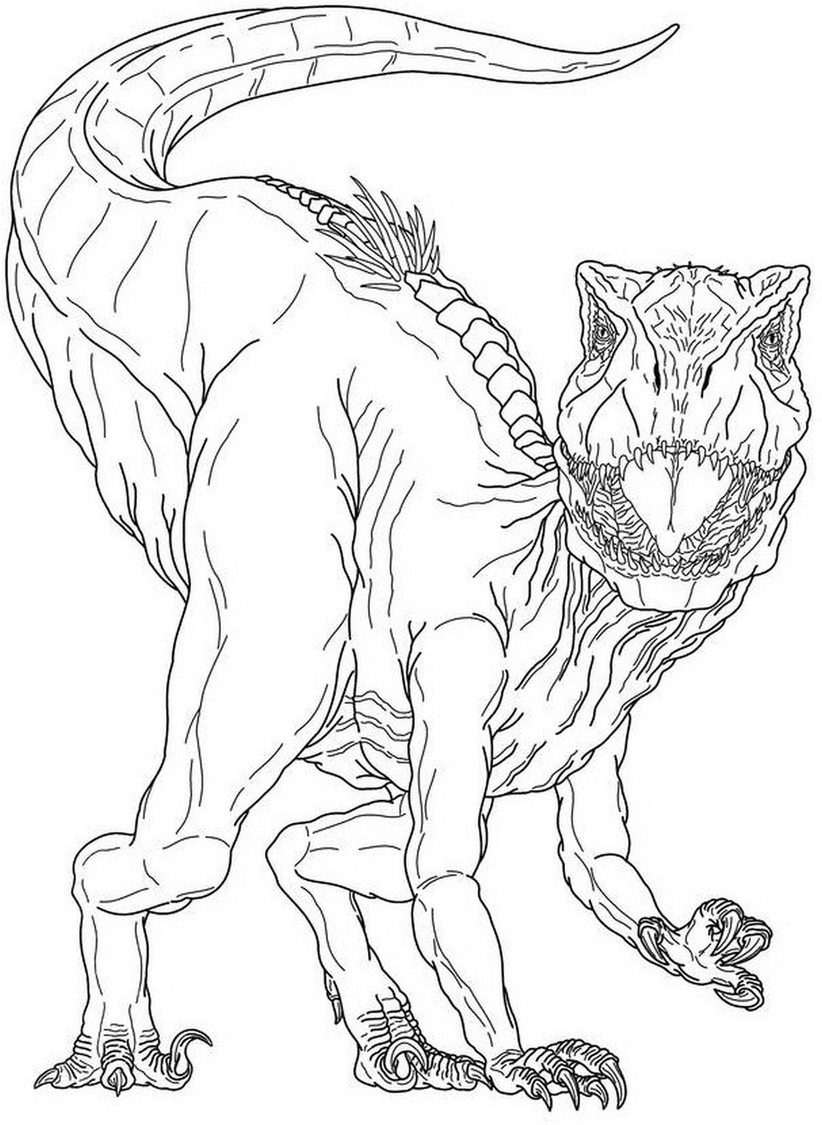 Tranh tô màu khủng long số 74