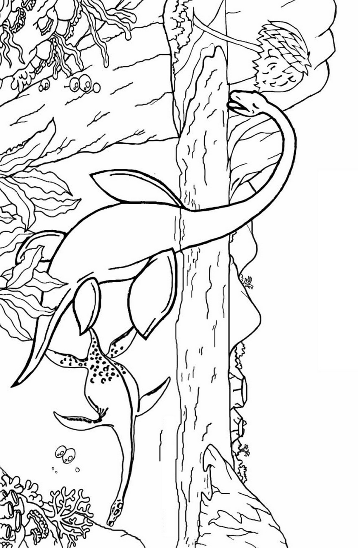 Tranh tô màu khủng long số 77