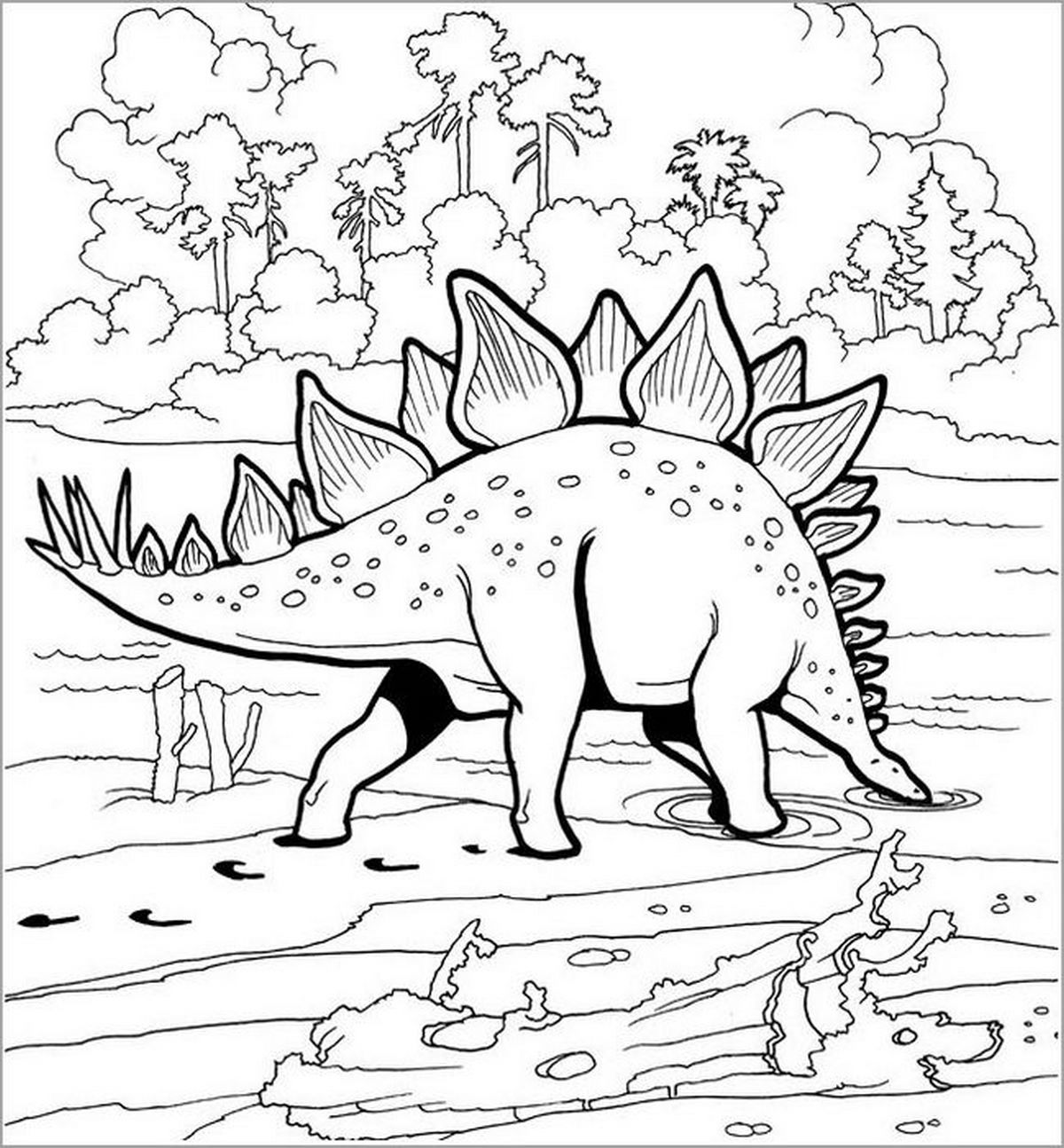 Tranh tô màu khủng long số 80