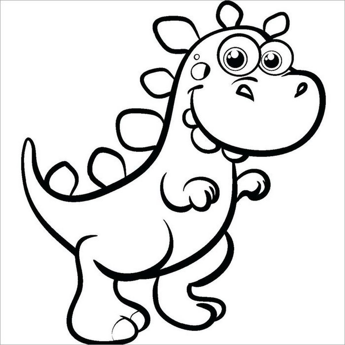 Tranh tô màu khủng long số 83