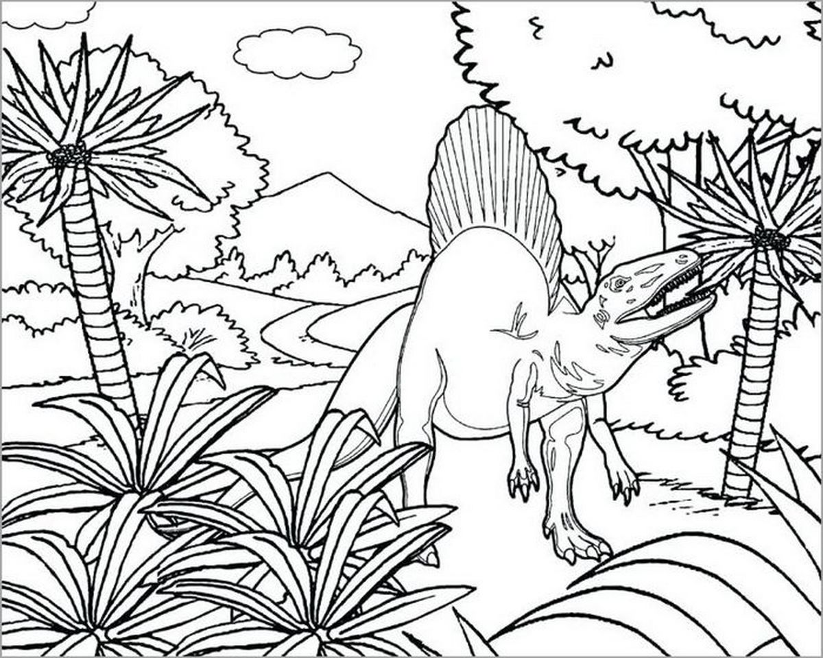 Tranh tô màu khủng long số 90