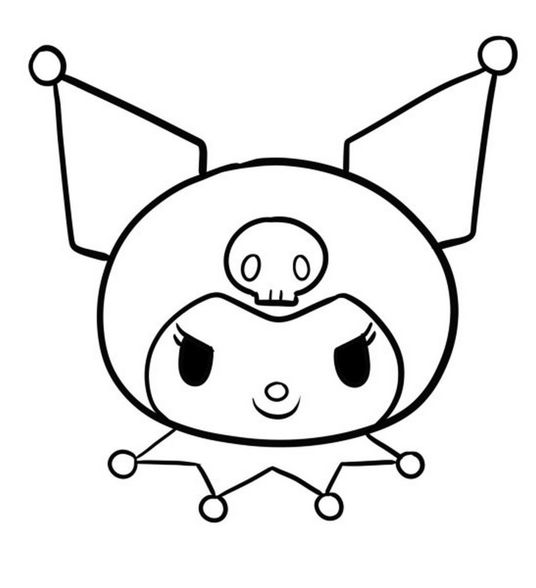 Tranh tô màu Kuromi vui nhộn số 19