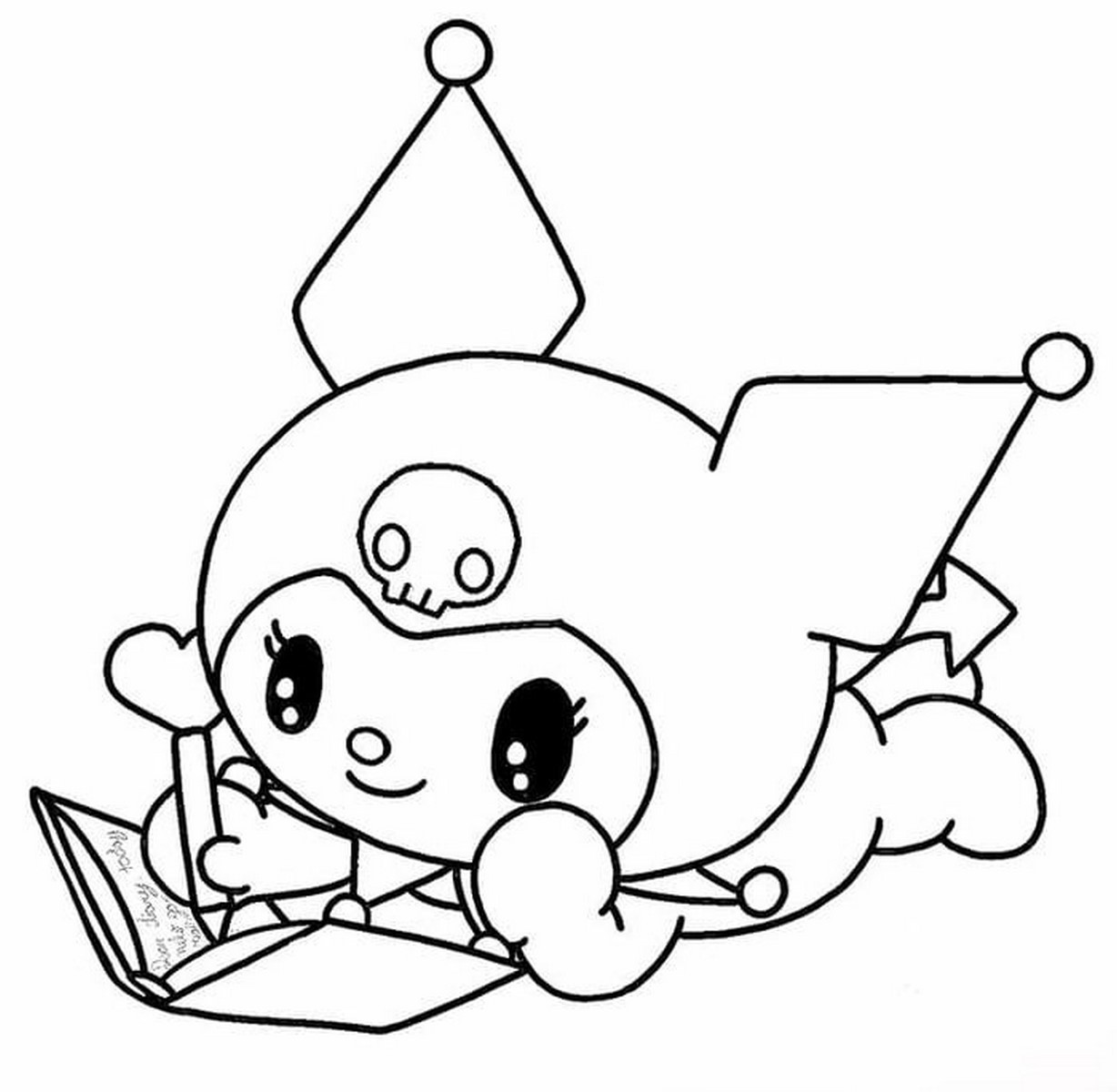 Tranh tô màu Kuromi hoạt hình