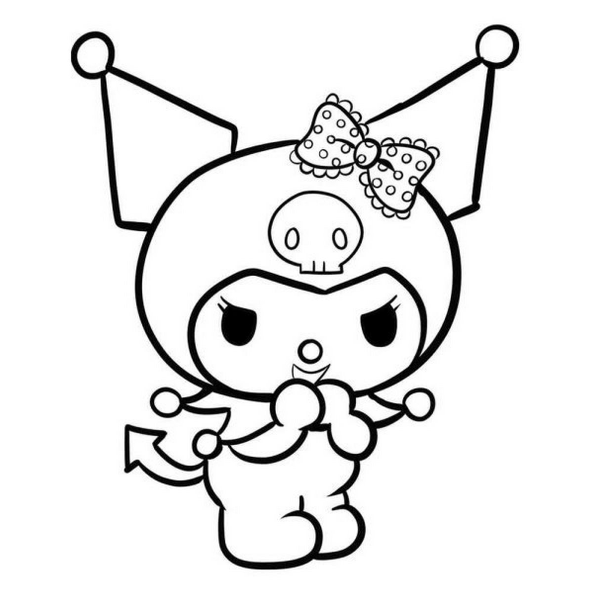 Tranh tô màu Kuromi dễ thương