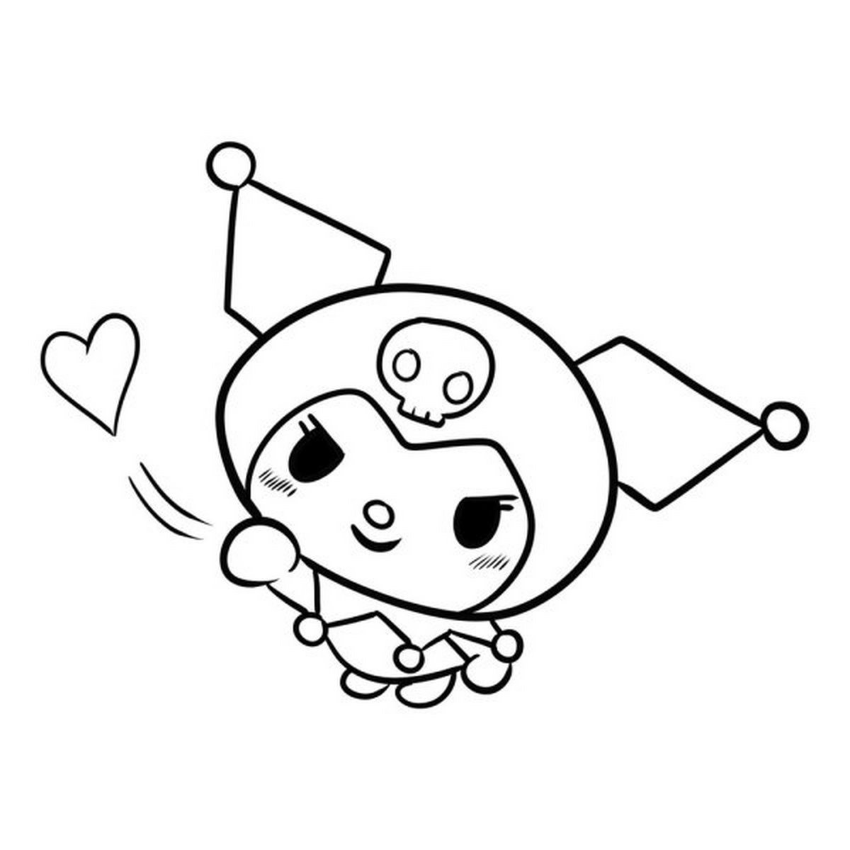 Tranh tô màu Kuromi dễ thương số 1
