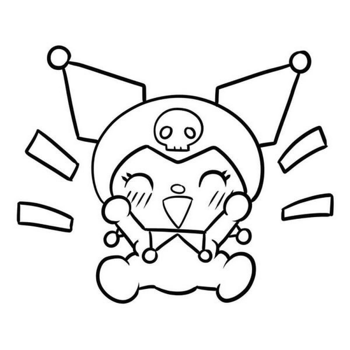 Tranh tô màu Kuromi vui nhộn