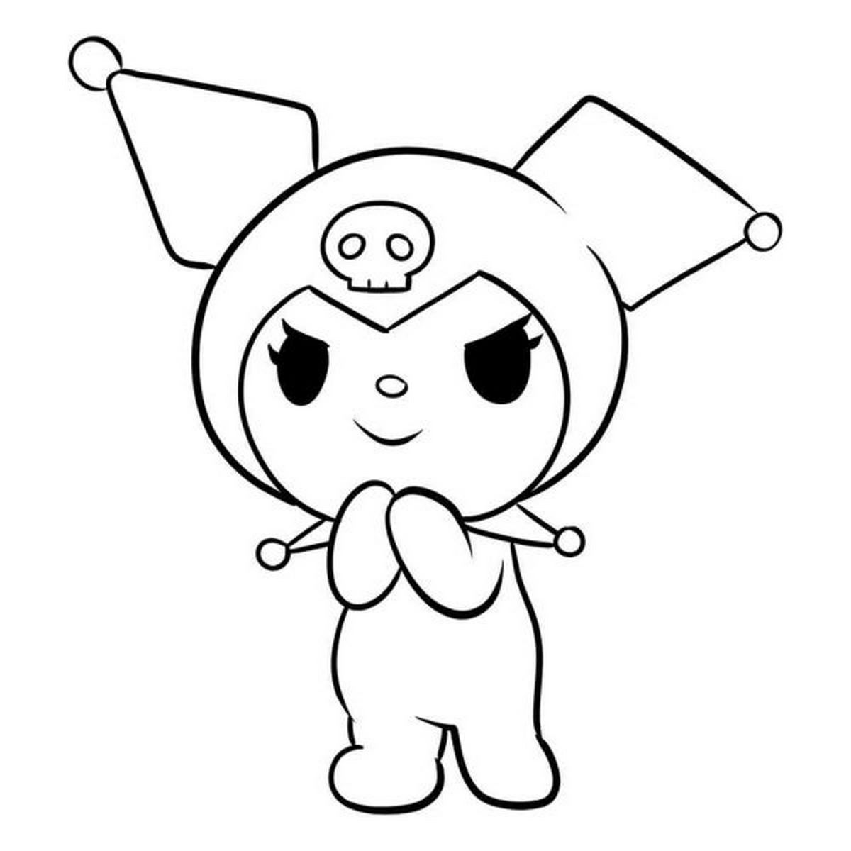 Tranh tô màu Kuromi vui nhộn