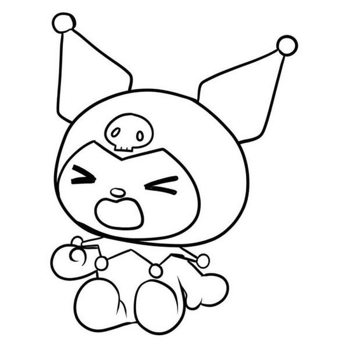 Tranh tô màu Kuromi tức giận